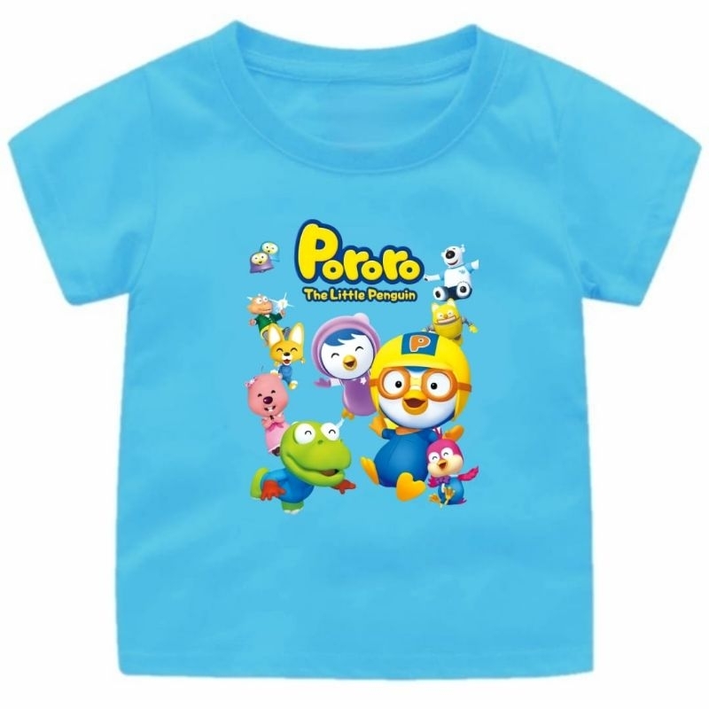 Baju kaos Anak cewek-Cowok Pororo(2) 1-14Tahun/Remaja/Dewasa Ready 10 warna