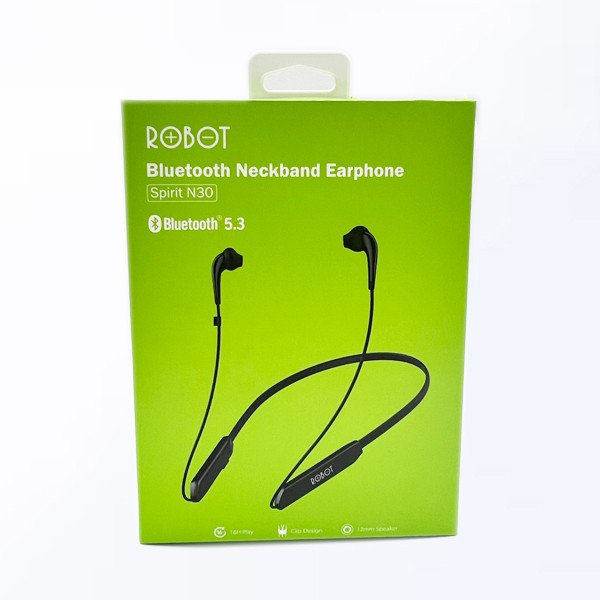 GARANSI 1 TAHUN NECKBAND ROBOT SPIRIT N20  dan N30 HEADSET BLUETOOTH 5.3 MAGNETIC