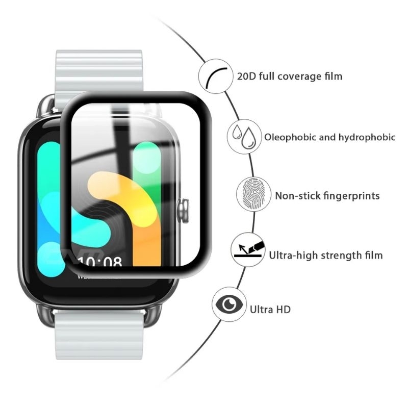 Anti Gores Haylou RS4 LS12 / RS4 Plus  Smartwatch -  3D Full Screen Protector