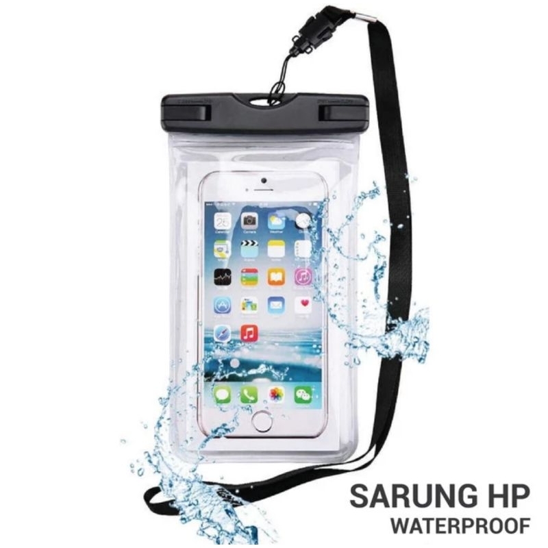 Sarung HP Anti Air Universal Waterproof Case Smartphone Android Iphone 6,7 inci