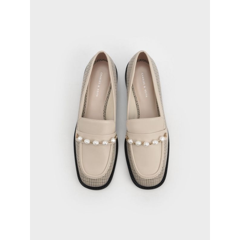 Charles and Keith Houndstooth Loafers | Sepatu CnK | Sepatu Charles & Keith Original | Loafers Charl