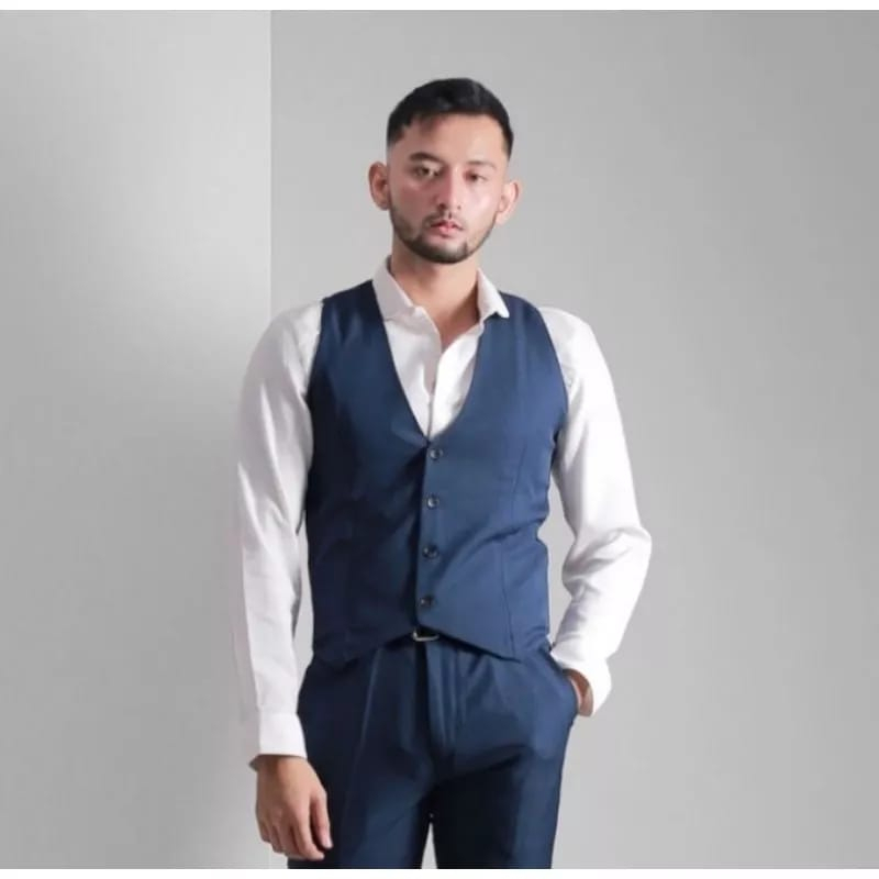 rompi Hitam Waiter Hotel Cafe Restoran - Vest Jas Formal Hitam / Rompi Jas Formal Pria / Vest Pria / Rompi Pria / Rompi Jas pria