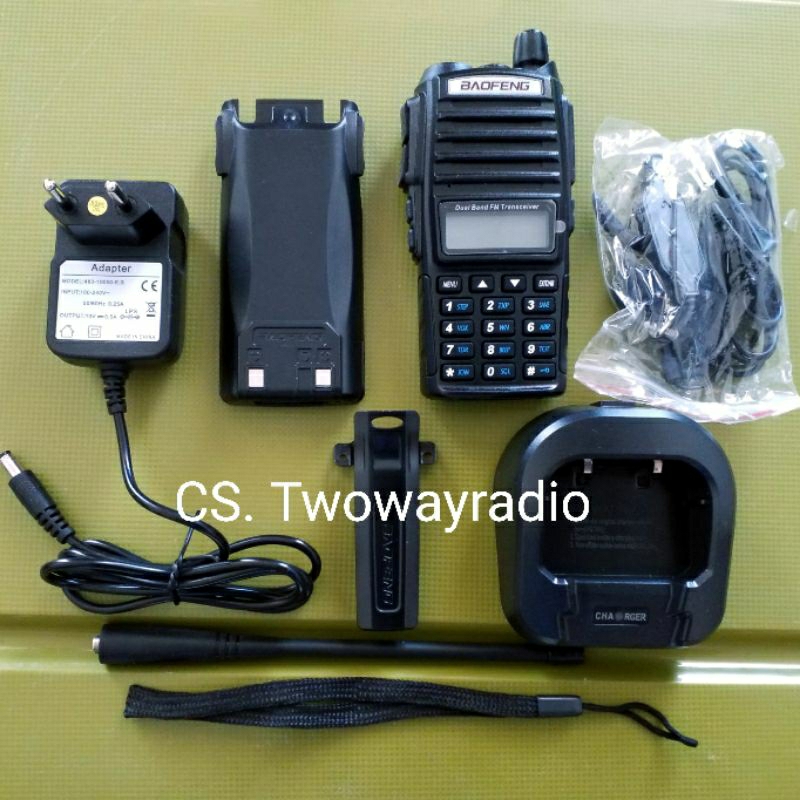 HT UV82 5Watt - UV-82 radio walkie talkie dualband Uhf Vhf free headset handy talkie