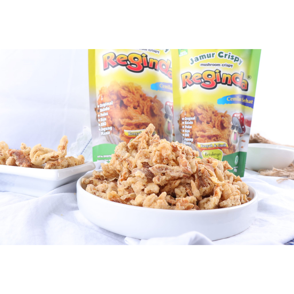 

JAMUR CRISPY REGINDA Kemasan 500 gram