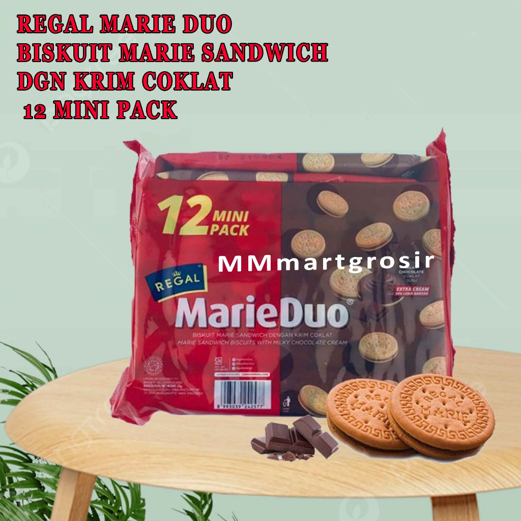 

Regal Marie Duo / Biskuit Marie Sandwich Cokelat / Isi 12pcs