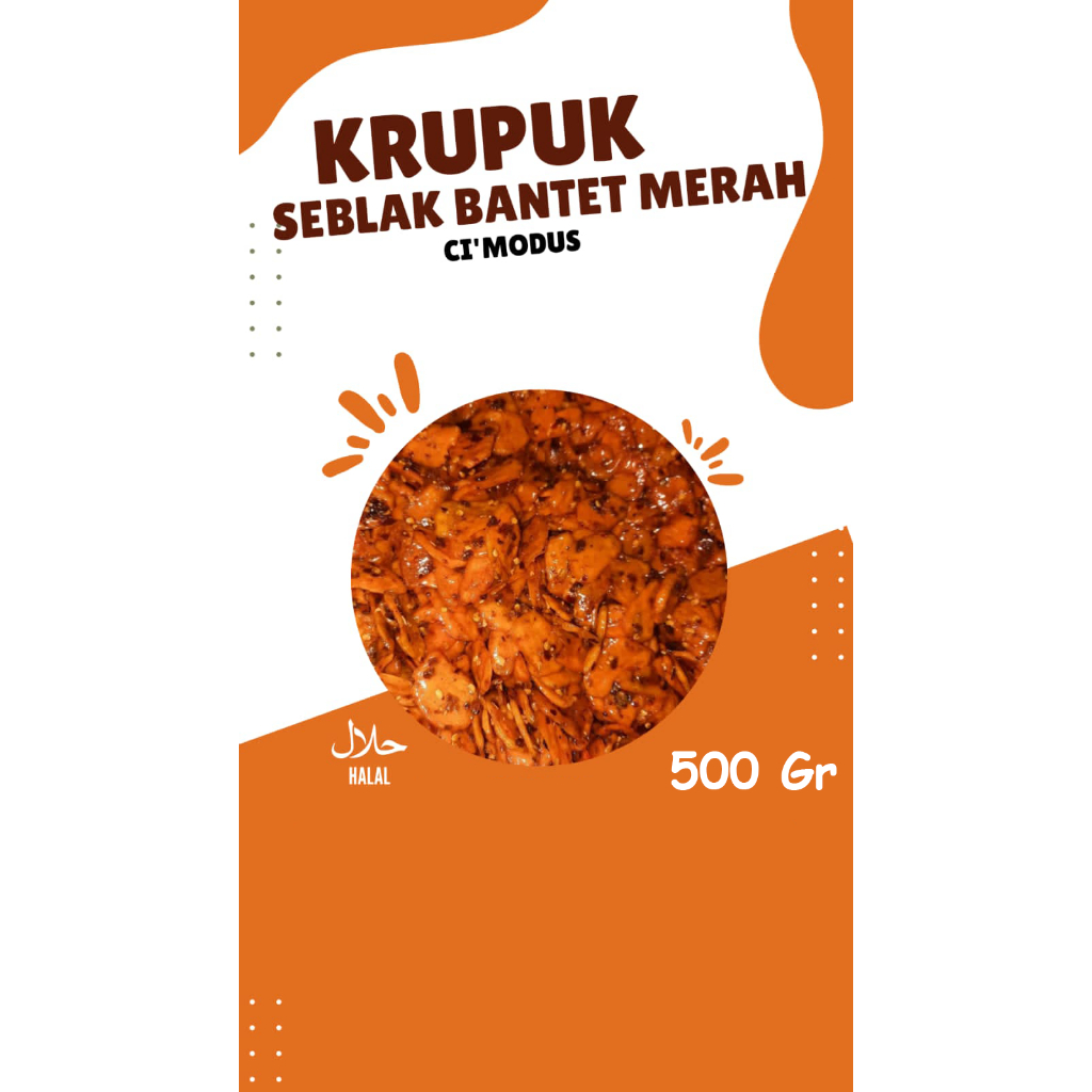

Kerupuk Bantet Merah Ci'Modus - Pedas 500 Gr