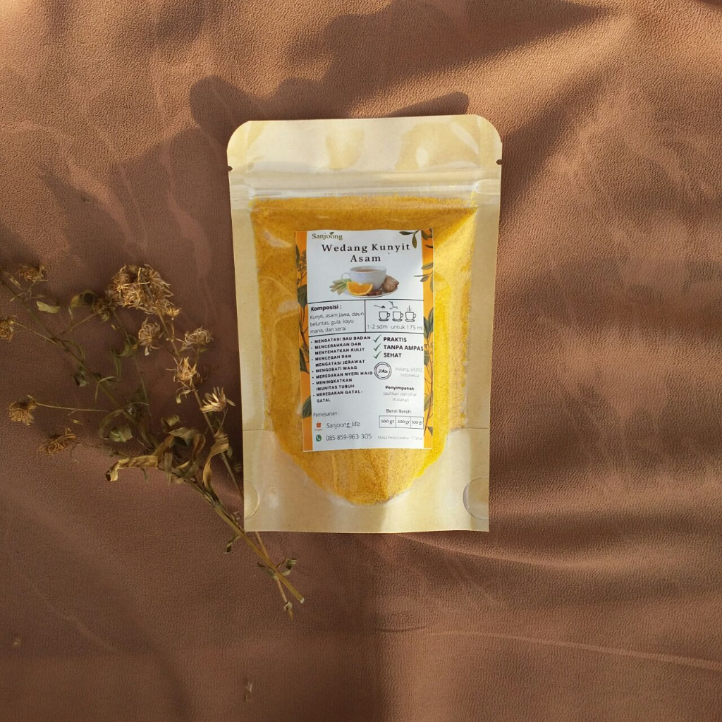 

Wedang Bubuk Kunyit Asam Kunir Asem 100 gram Gula Jamu Instan Minuman Tradisional