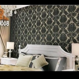 wallpaper dinding motif batik coklat terbaru