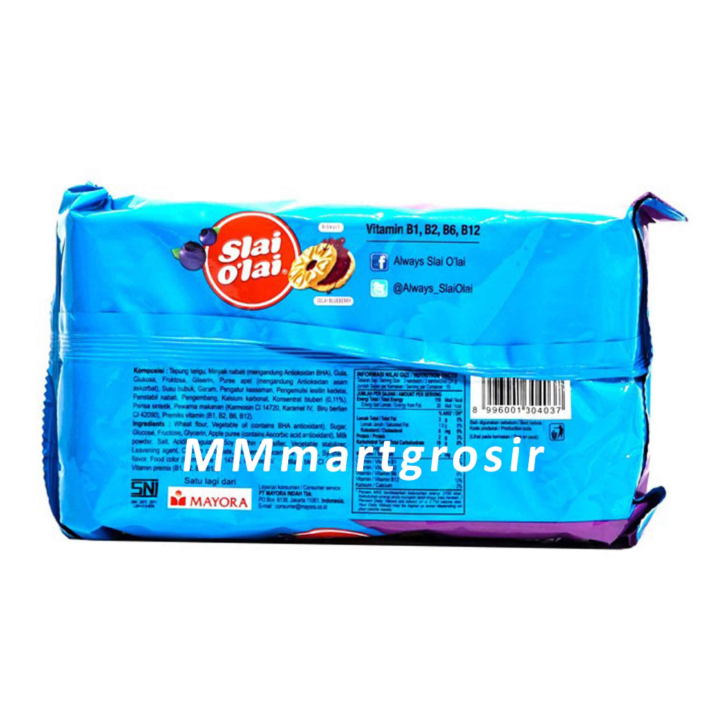 MAYORA BISKUIT/ SELAI BLUEBERRY/ SELAI OLAI/ 192gr