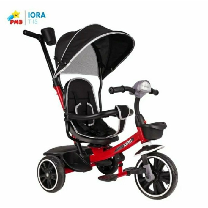 Sepeda Roda Tiga anak PMB IORA T15 Tricycle musik dorongan seatbelt