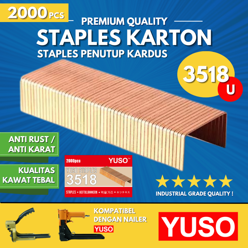 

Isi Staples Karton Kardus 3518 YUSO Carton Besar 3518U 18mm