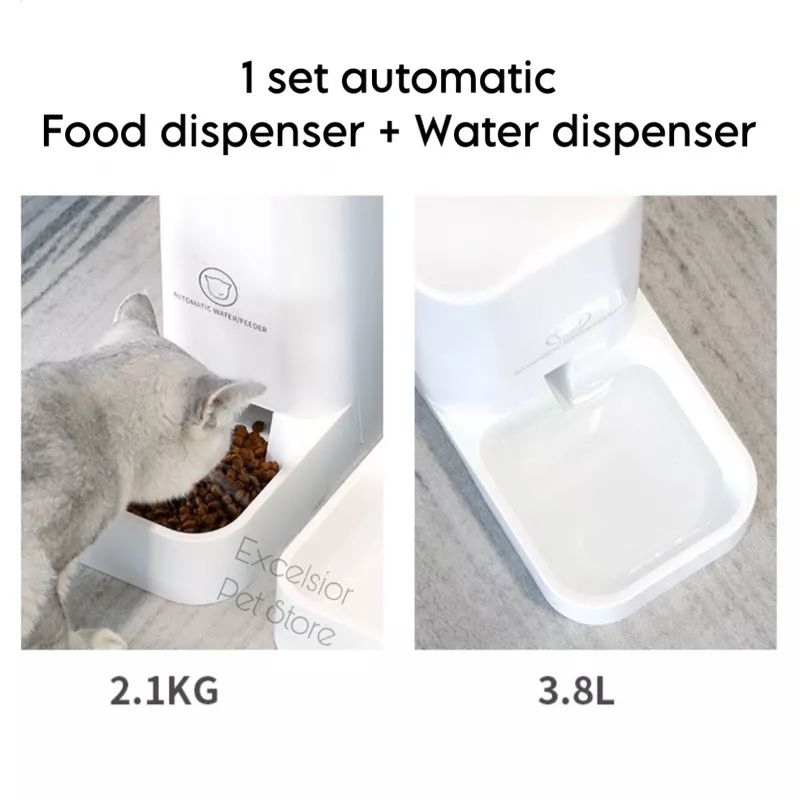 1 set Tempat Makan Tempat Minum Anabul Kucing Anjing Food Dispenser Water Dispenser for Pet