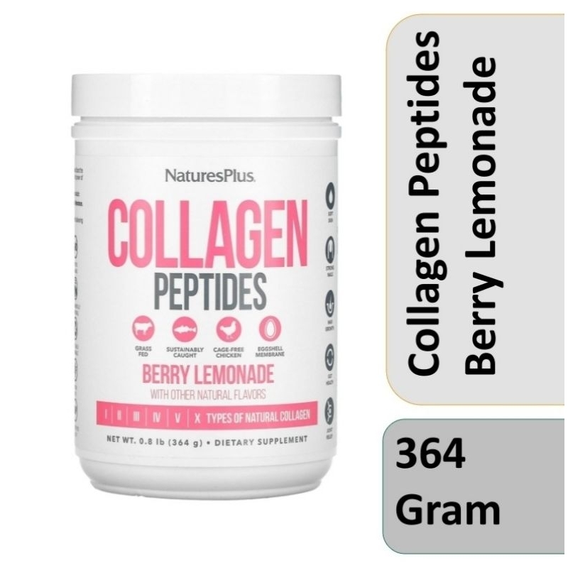 Natures Plus NaturesPlus Nature's Plus Collagen Peptides peptide 364g 364 g gram gr 364gr Berry Lemo