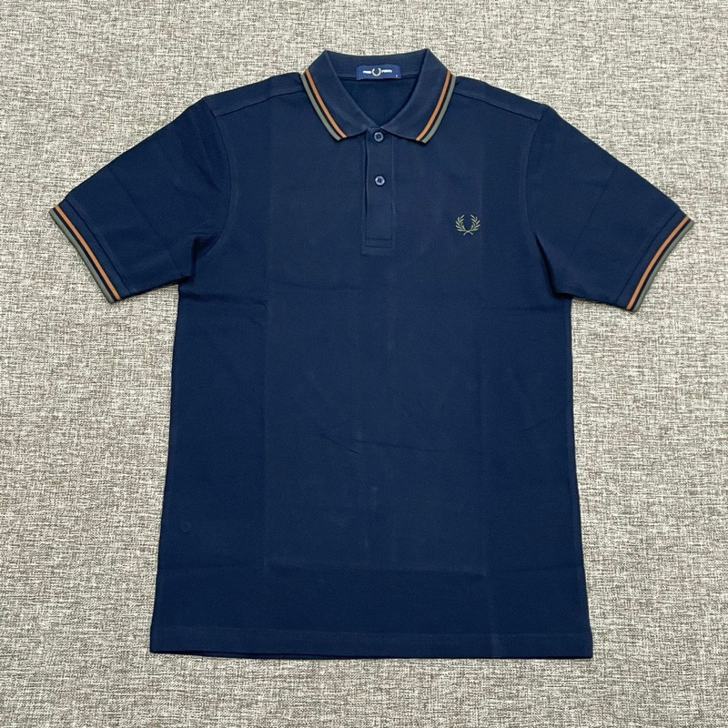 Fred Perry Gold Olive Tipped Polo Black Original