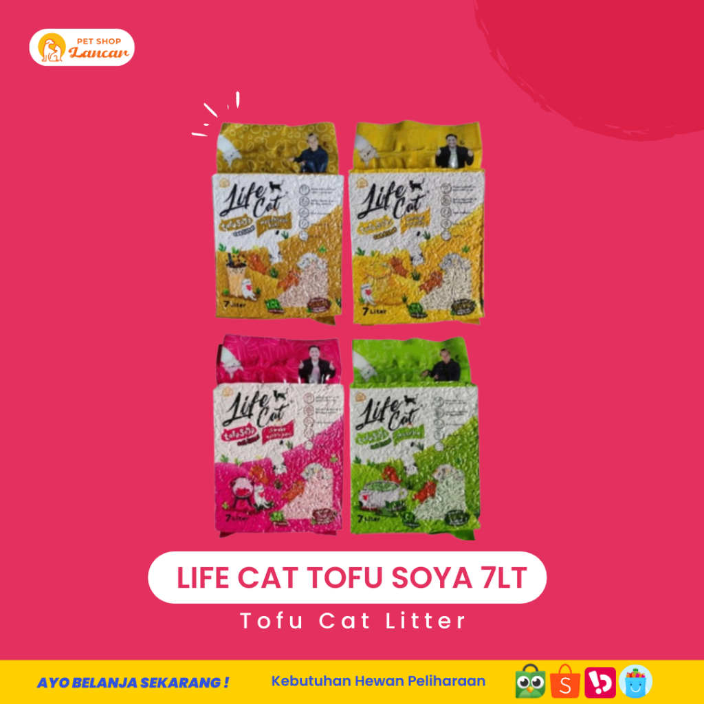 Life Cat Tofu Soya 7 Liter Pasir Kucing Gumpal Wangi Mango Smoothies