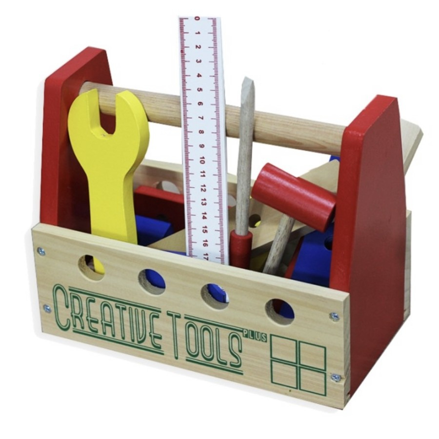 Mainan Anak Kayu Alat Tukang Tools Set Toolbox Perkakas Pertukangan