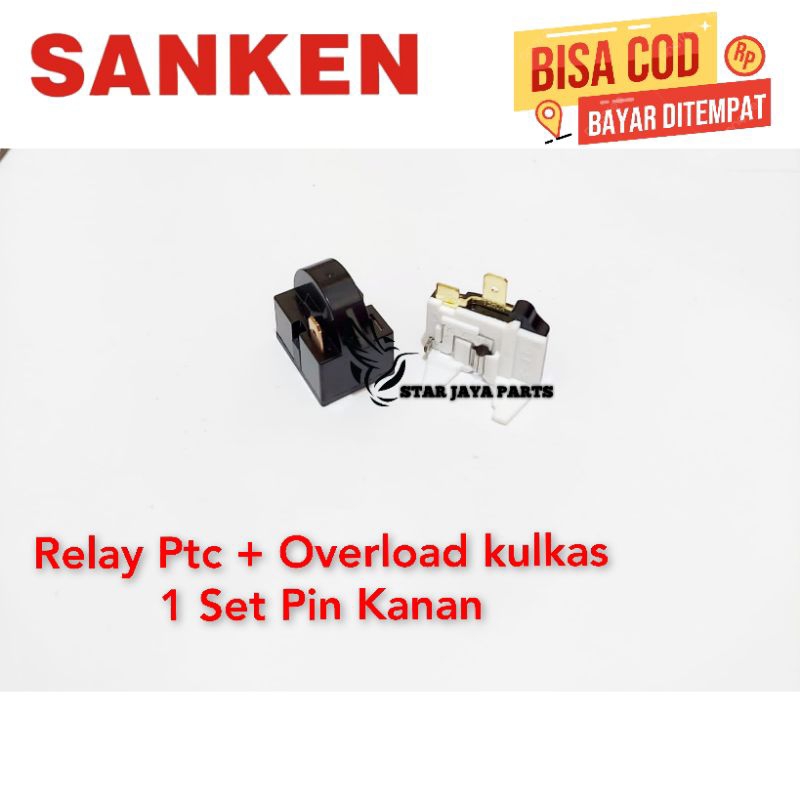 Relay ptc overload kulkas Sanken Pin Kanan 1 dan 2 Pintu