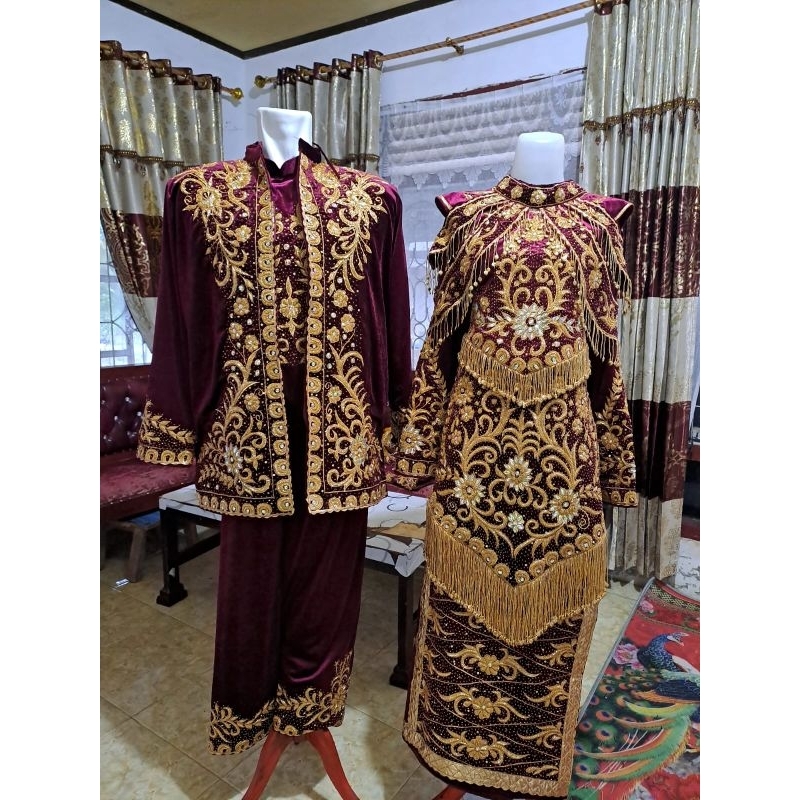 baju penganten Minang full Payet Jepang model terbaru 2021