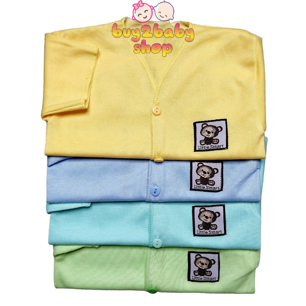 6 PCS Baju bayi lusinan atasan lengan pendek katun murah Little Smart Airin Baby usia 0-3 Bulan isi 1-6 PCS