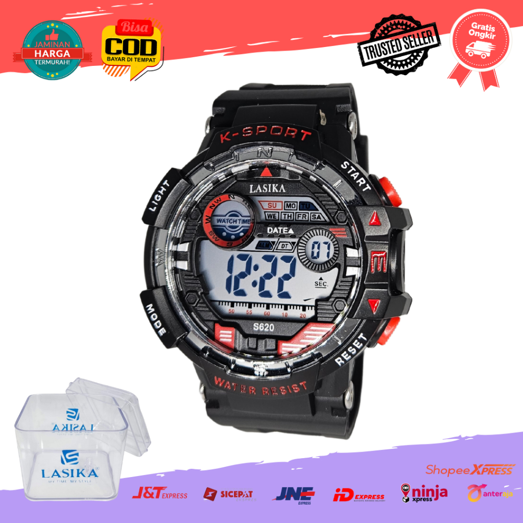 [COD] Jam Tangan Sport Digital Anak Remaja Pria Cowok  Lasika 620 Besar Water Resist Anti Air