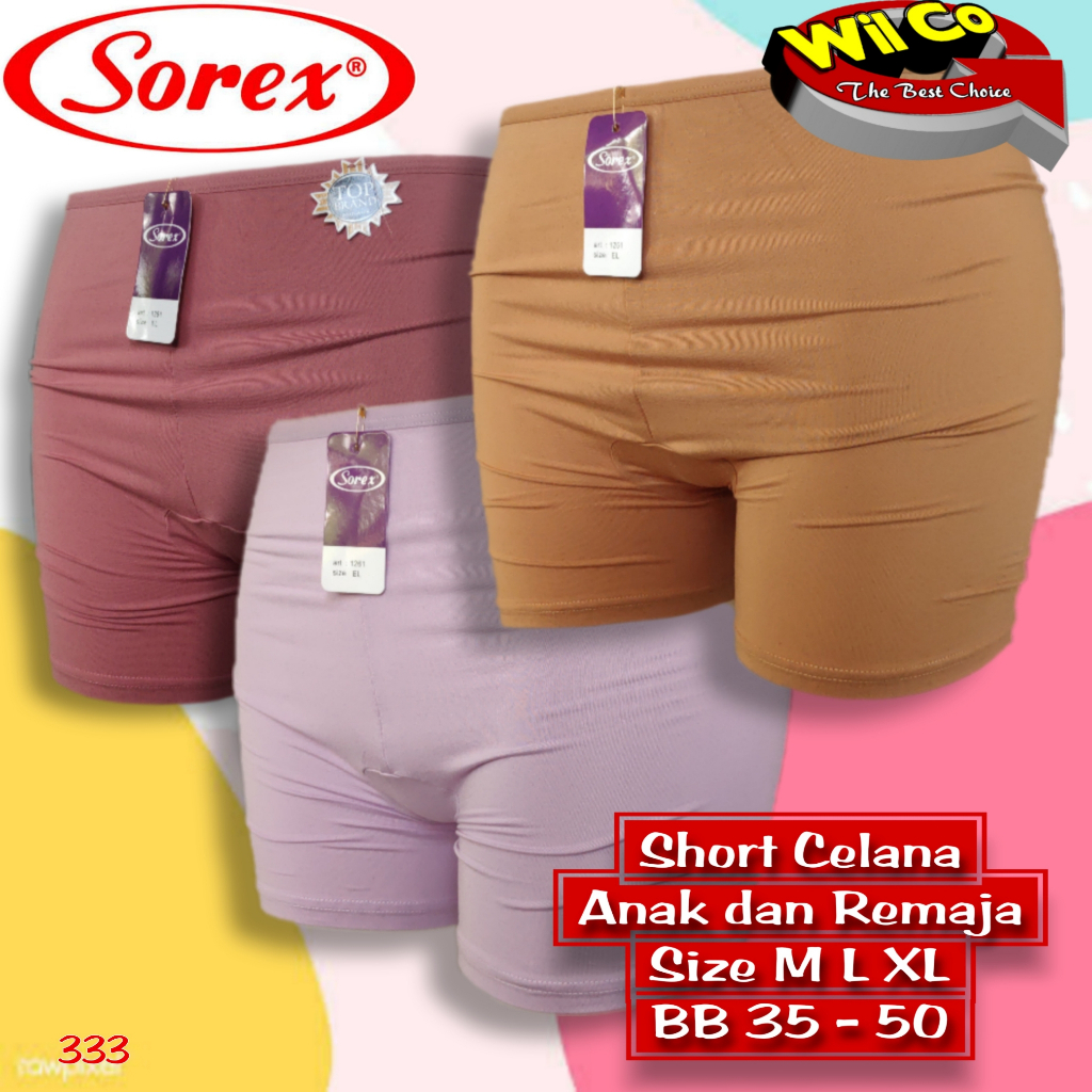 K333 - SHORTPANTS CELANA DALAM STRETCH PENDEK WANITA BB 40-55