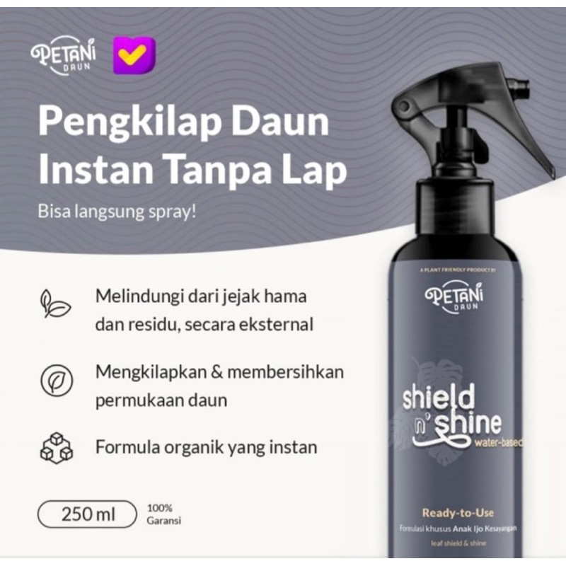 Shield n Shine Pelindung dan pengkilap daun petani daun