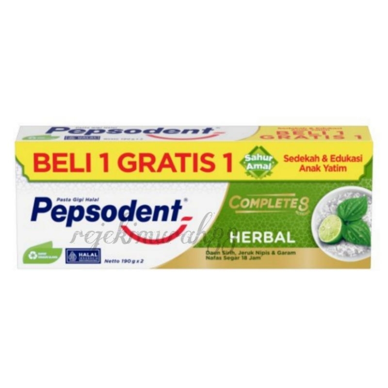 Pepsodent Pasta Gigi Herbal 190/150g