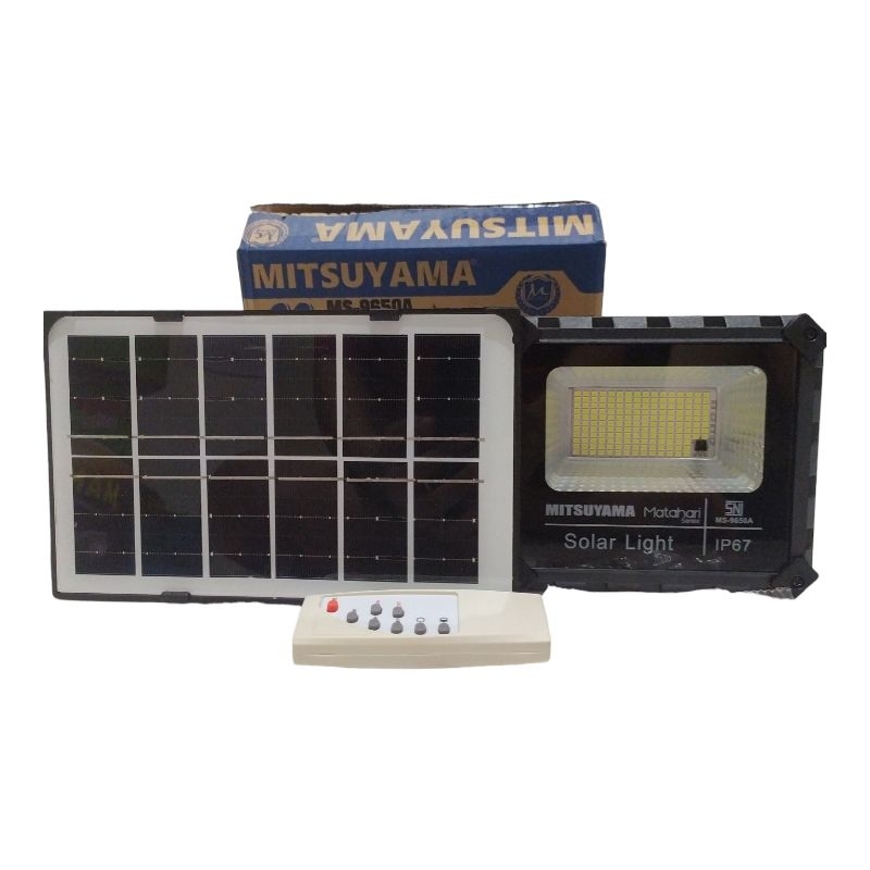 LAMPU SOROT TENAGA SURYA 50WATT MITSUYAMA MS-9650A SUDAH REMOTE