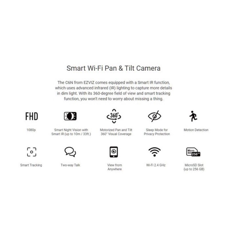 ezviz cctv ip camera 2mp 1080p-ezviz c6n