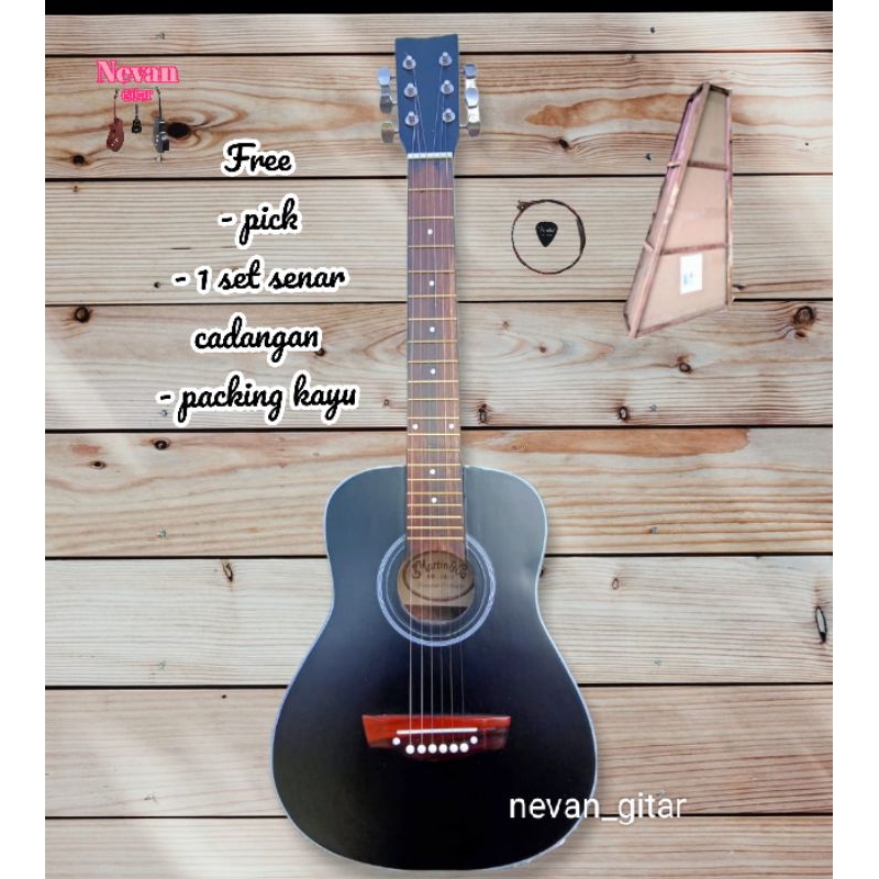 COD GITAR AKUSTIK 3/4 PEMULA TERMURAH CUSTOM (BONUS PACKING KAYU)