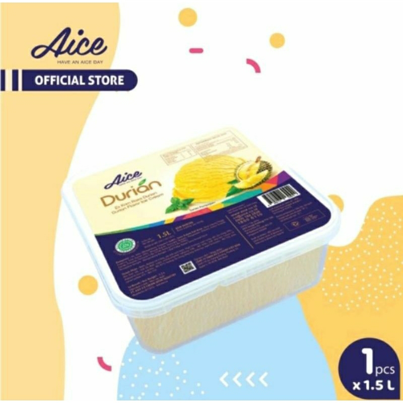 ICE CREAM AICE DURIAN 1,5 LITER