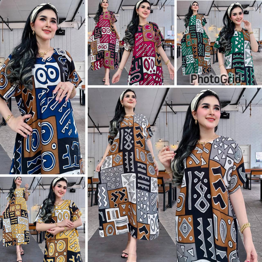 DASTER RAYON JUMBO MONOCKROM ASMAT GC PUTIH BIG SIZE XXL | DASTER RAYON NON RUFLE BATIK WANITA  | DASTER KEKINIAN BUSUI KANCING DEPAN MURAH