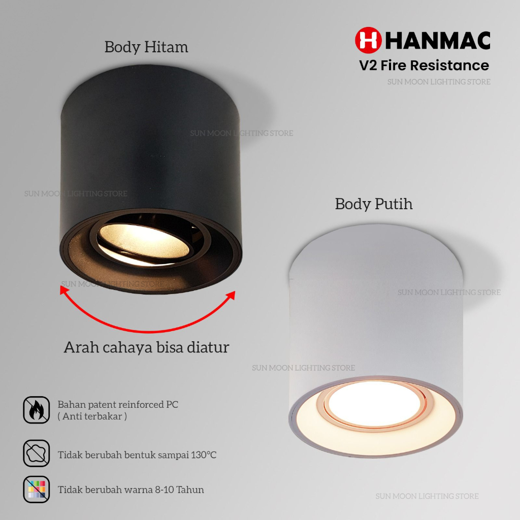 Lampu downlight outbow kap rumah lampu led atur arah cahaya mr16