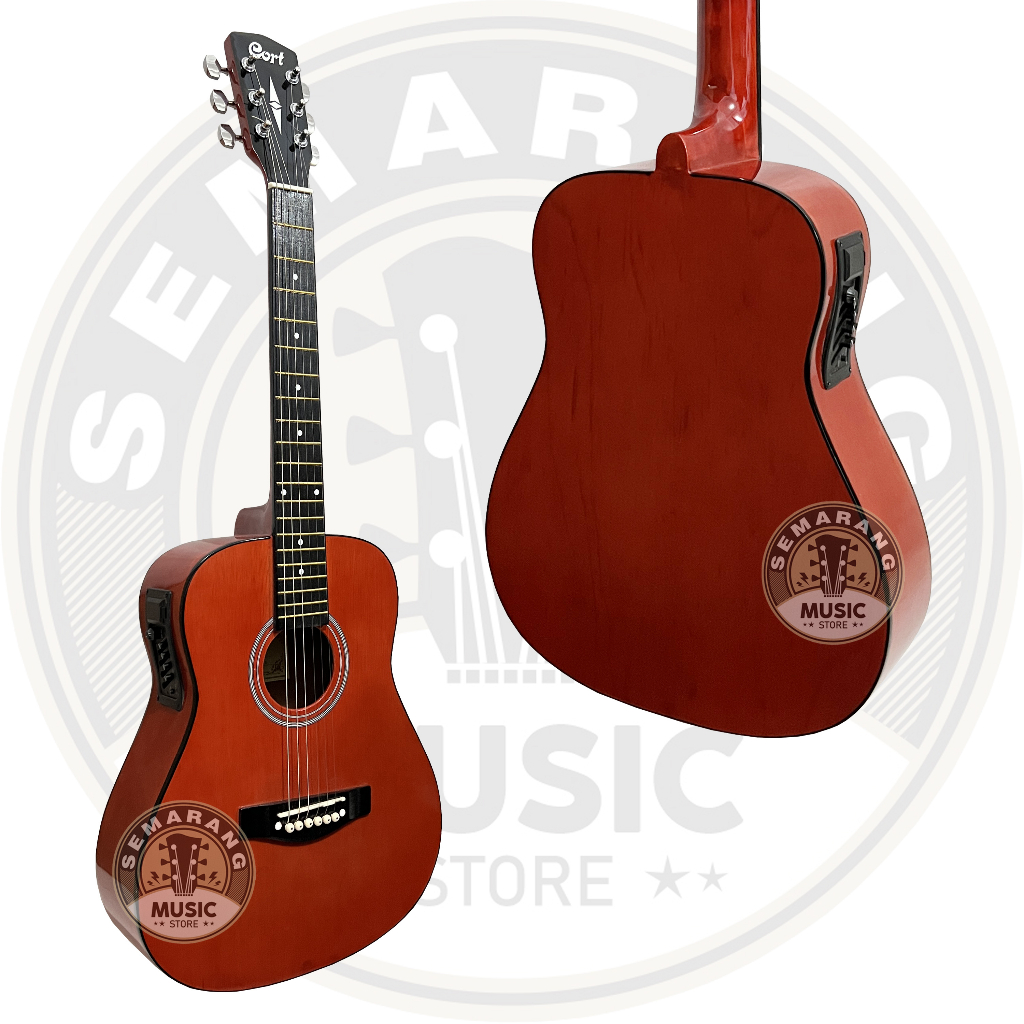 Gitar Akustik Elektrik ¾  Cort Custom Tanam Besi Gitar 3/4 Cort Custom Termurah Eq 7545R Paket Super Komplit