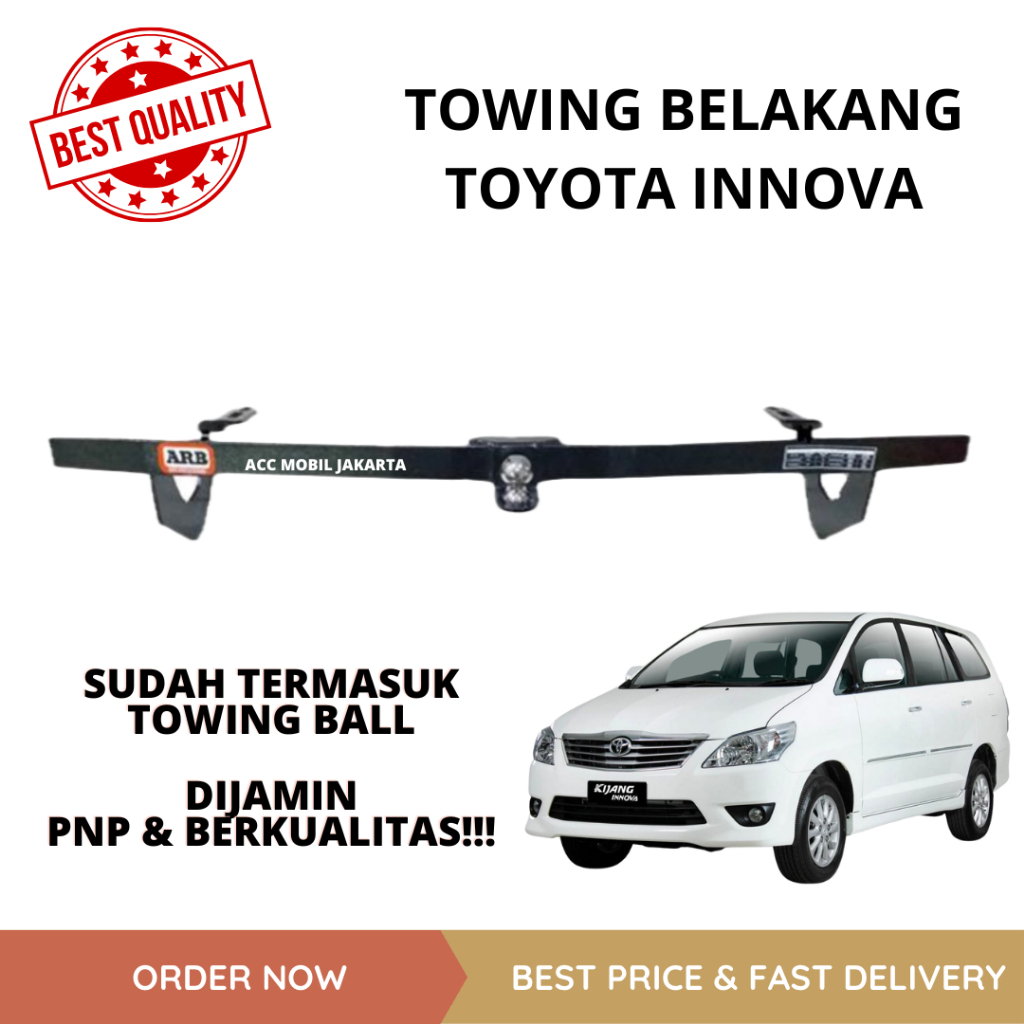 TOWING BAR BELAKANG INNOVA - TOWING BESI PENGAMAN BEMPER BELAKANG INNOVA