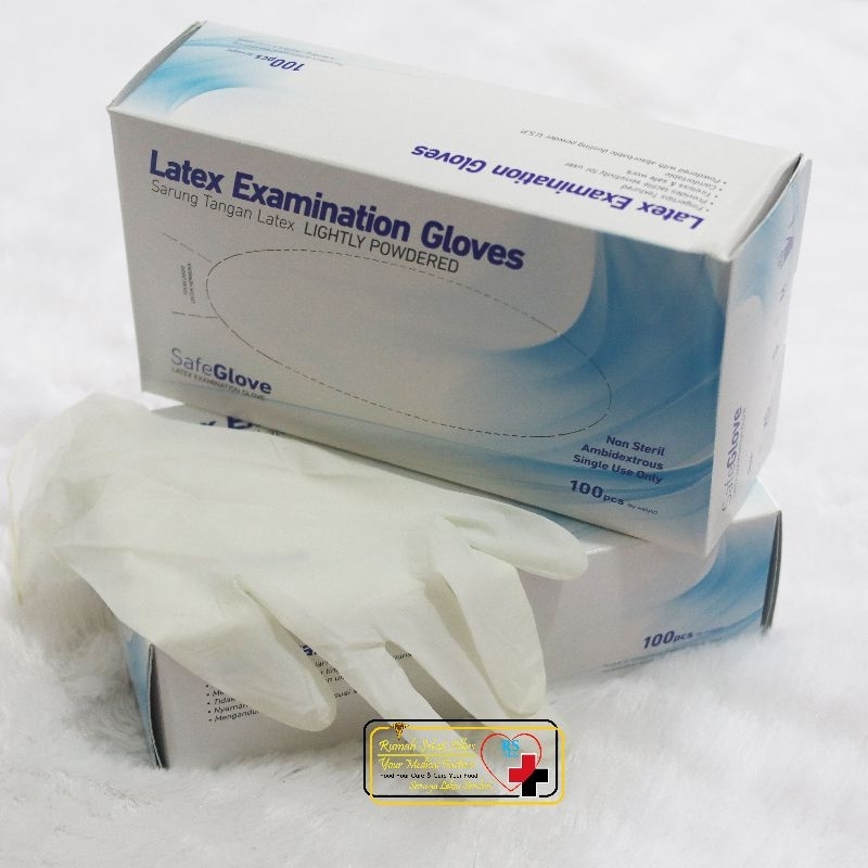 Sarung Tangan Latex Medis Sarung Tangan Medis Karet Safeglove /Box