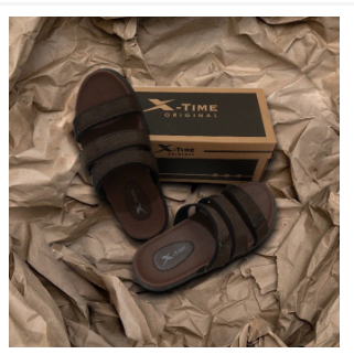 Emilie Closets COD FREE ONGKIR Sandal / Sendal Promo Casual Pria cowo laki lelaki Original X-Time ba