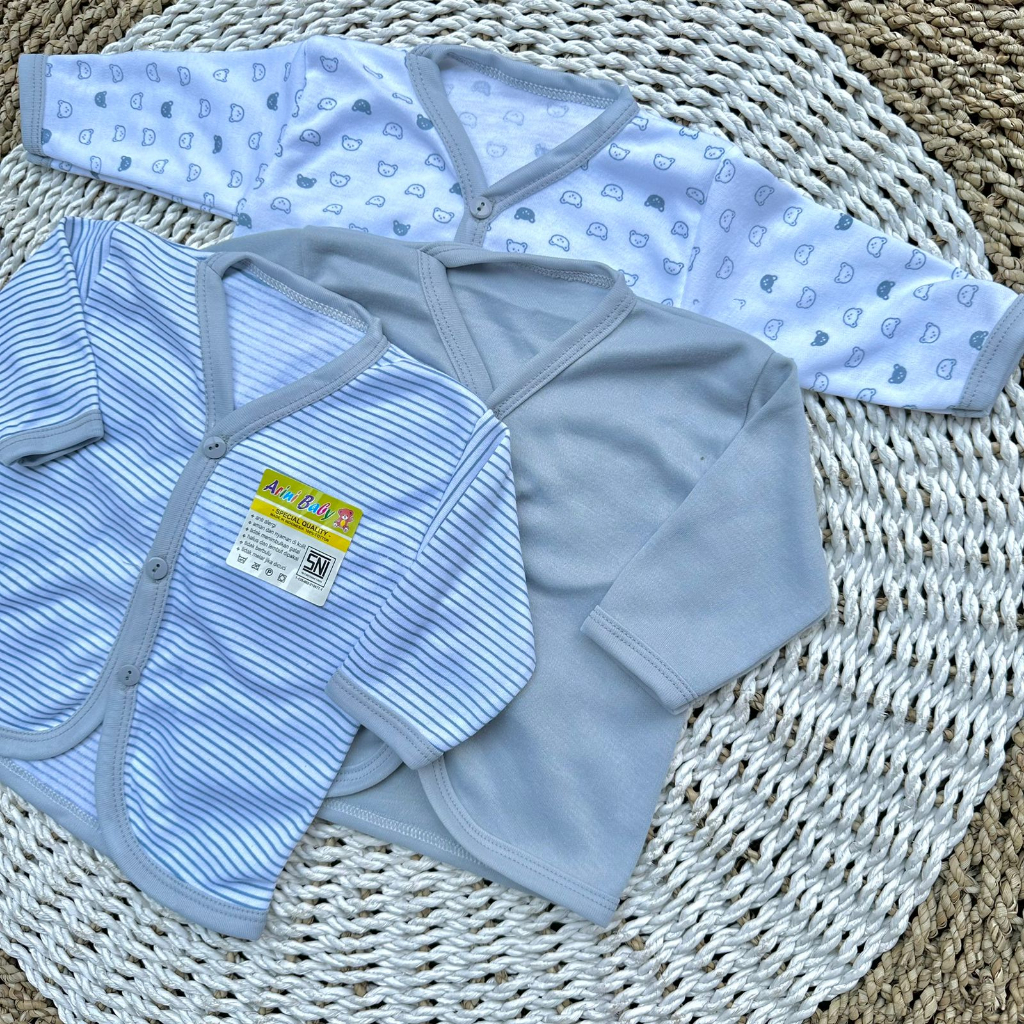 3 PCS Baju Lengan Panjang Bayi Bayi Atasan Bayi Baju Newborn Baju Bayi Baru Lahir Gift Bayi Hadiah Lahiran Bayi Baju bayi lengan panjang