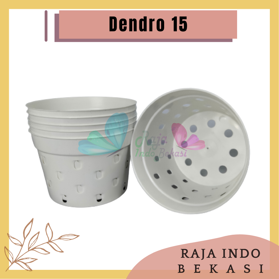 NKT Basic 15 Banyak Lubang Poros (15cm) Putih Pot Bunga Basic Polos Banyak Pori Ukuran 15cm Cocok Untuk Aglonema