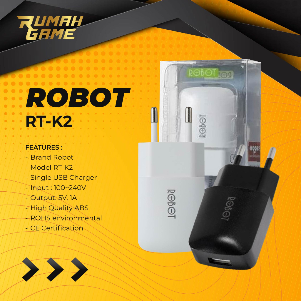 Charger Adaptor Robot RT-K2 Adapter USB Cas Hp Original
