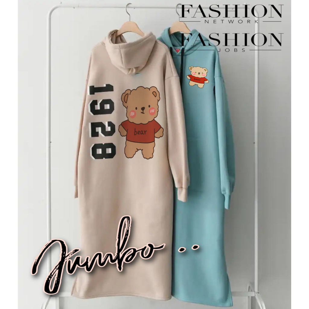 Damai fashion jakarta - dress OVERSIZE HOODIE JUMBO wanita GRACE GRACE - konveksi murah tanah abang