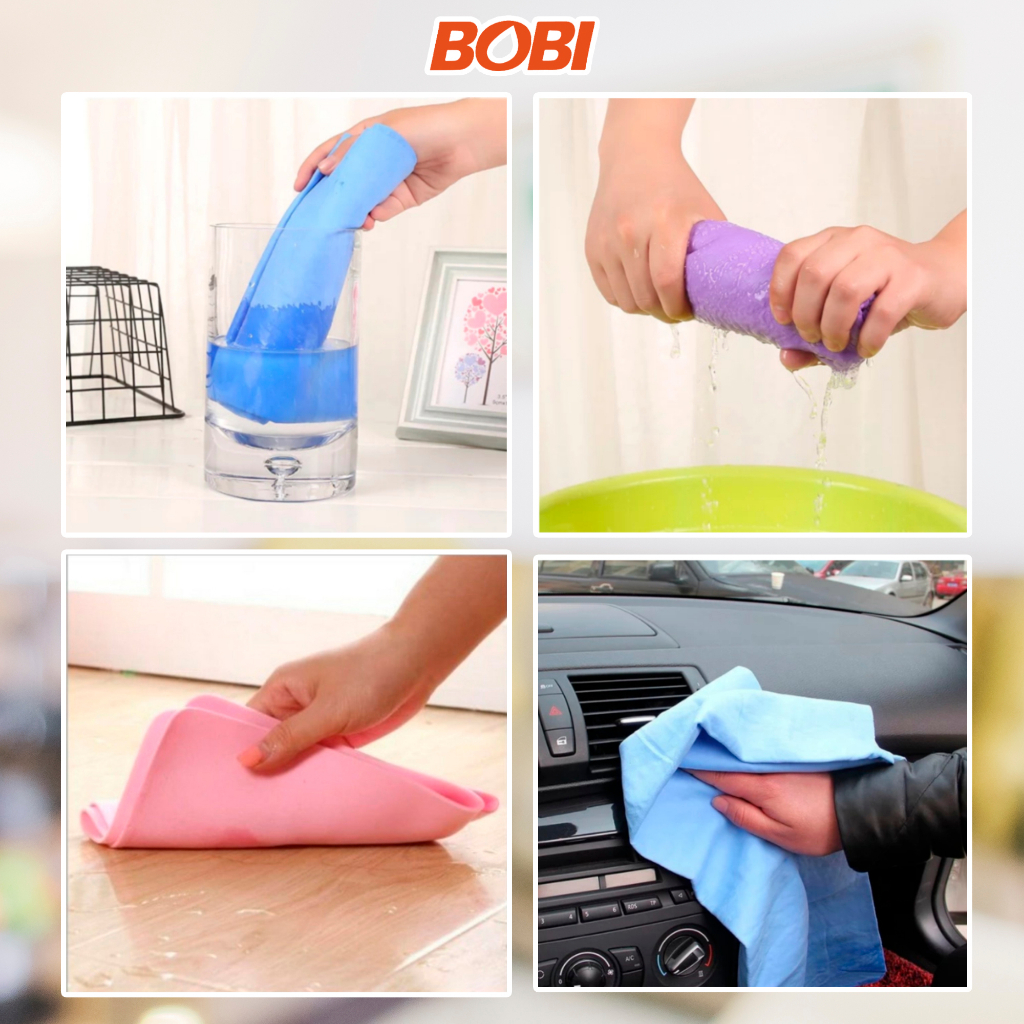 Kain Lap Kanebo Serat JUMBO  40cm x 30cm x 0.2mm / Kanebo Random Warna/ Tanpa Tempat