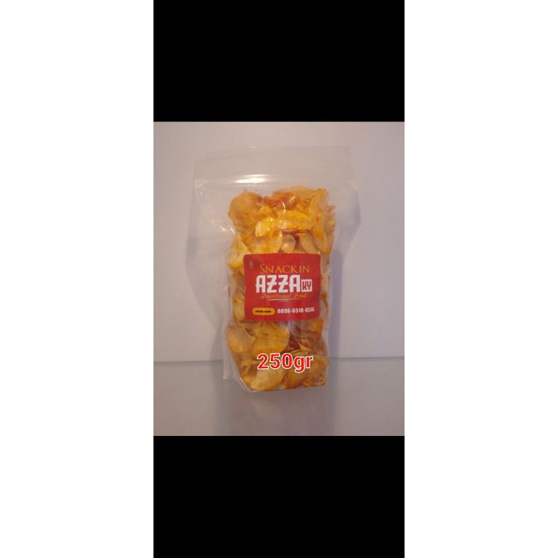 

KERIPIK SINGKONG PEDAS MANIS 250gr / CEMILAN KERIPIK SINGKONG