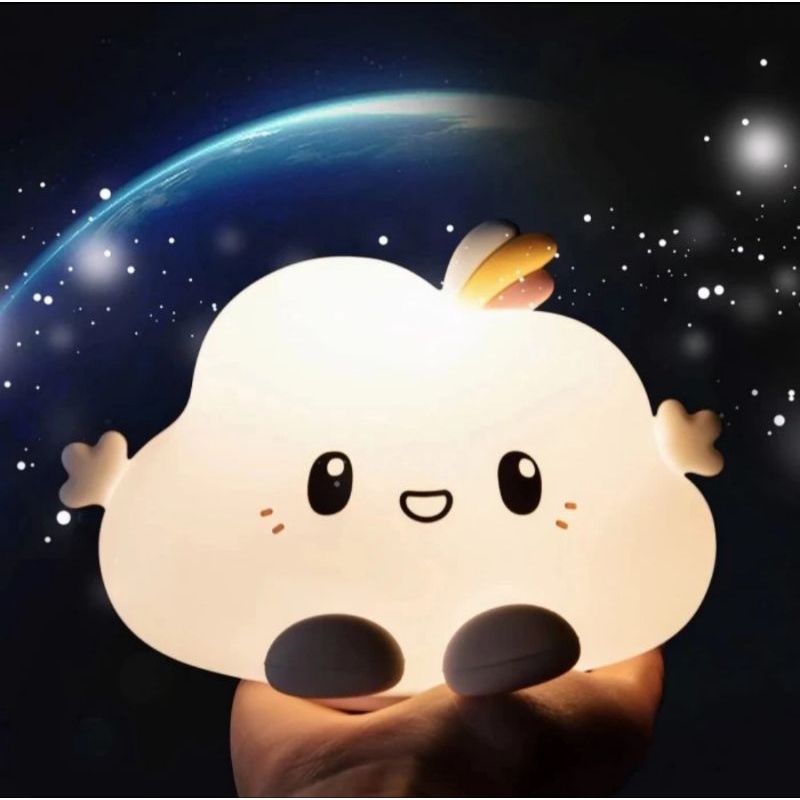 Lampu Tidur LED Awan Baterai / Lampu Tidur Lucu
