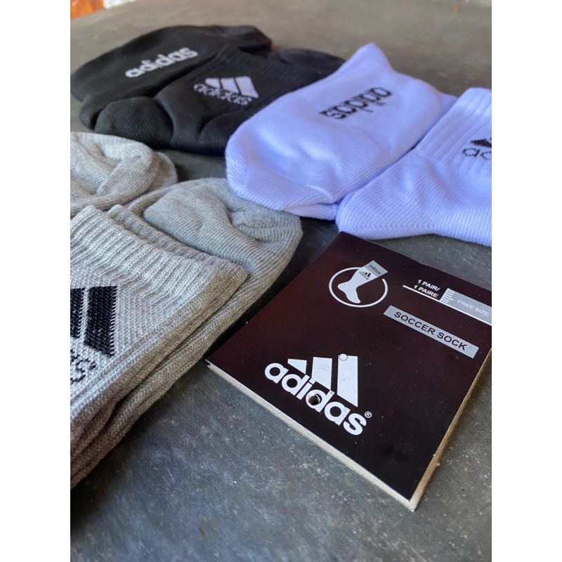 Kaos Kaki Sport Adidas Original Socks Olahraga Atas Mata Kaki Unisex