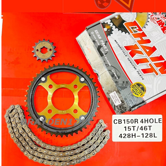 GEAR PAKET CB150 R 4 HOLE / GEAR SET CB150R LUBANG 4 / GEAR CB150R