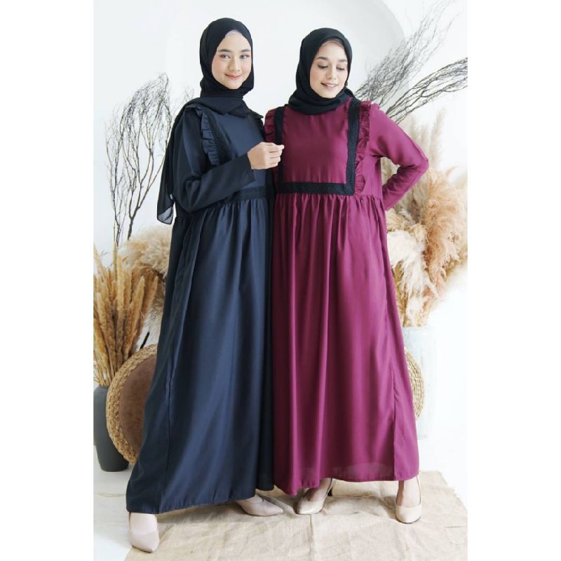 GAMIS RENDA ADIBA PAKAIAN WANITA GAMIS RENDA ADIBA