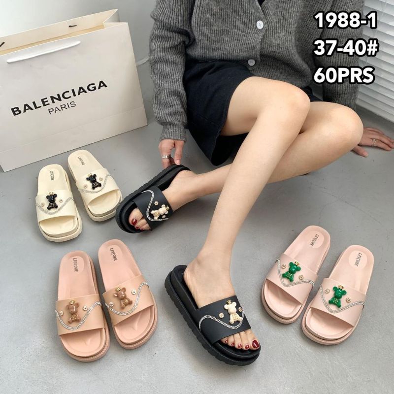 SANDAL BONEKA LANCOME ( ZD 1988 ) Sandal Wanita Slip On Sandal Cewe Kekinian Termurah Terbaru Sandal
