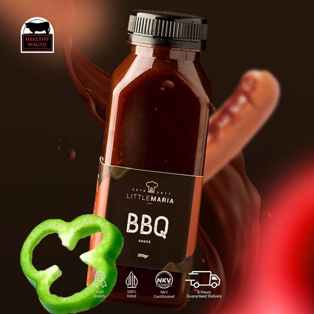 

KTr190 LittleMaria Smokey BBQ Sauce 300g (Dipping, Marinade, Topping) 300ml Healthy Wagyu