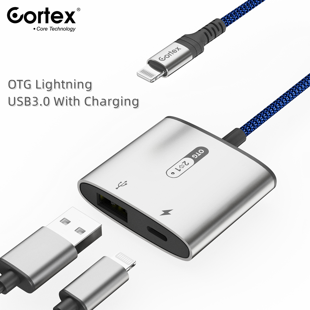 Cortex MH356 OTG Lightning to USB 3.0 With Charging Camera Flashdisk 2in1 Adapter iPhone iPad